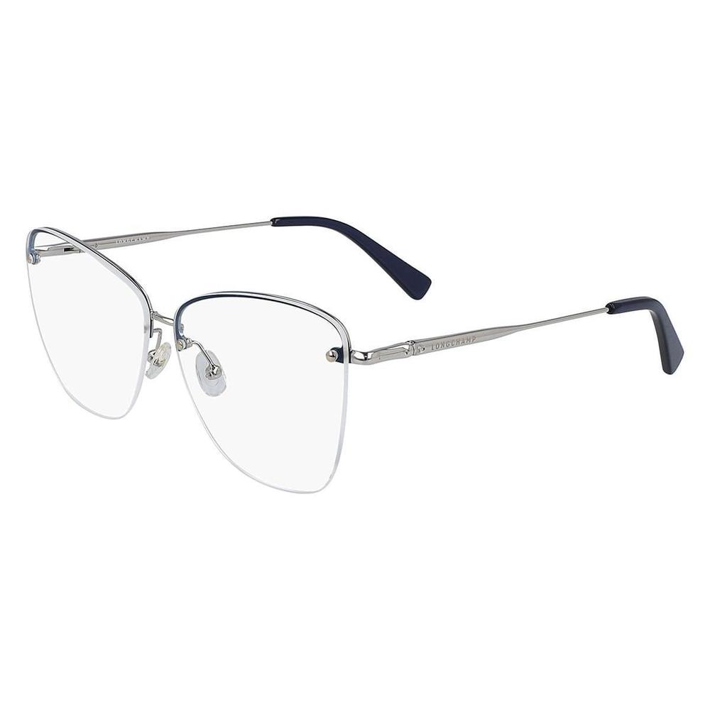 NEW Longchamp LO2116 424 Blue Drill Out Eyeglasses 57mm with Case